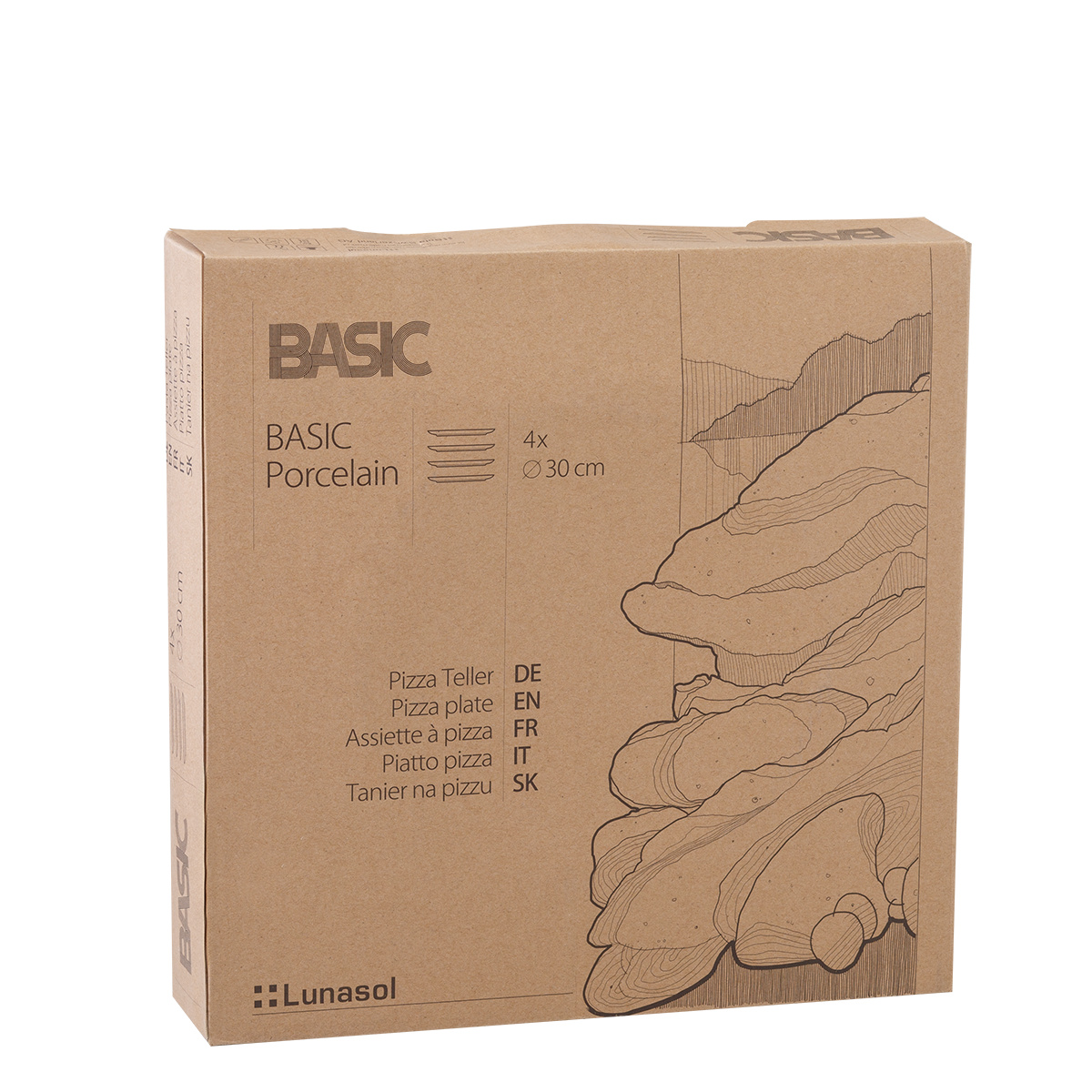 Set pizza 4 pz. 30 cm - BASIC Lunasol