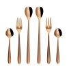 Cutlery set 6 pcs with heart – S-Line PVD Rose Gold