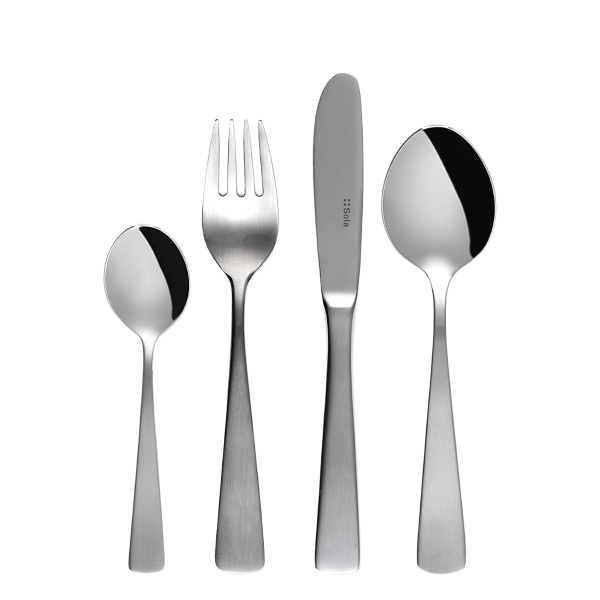 Set di posate per bambini 4 pezzi - 750 Elite completamente opaco