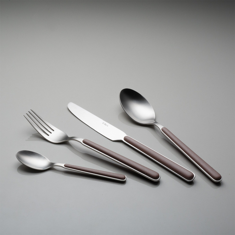 Set posate 16 pezzi - Gallery taupe opaco