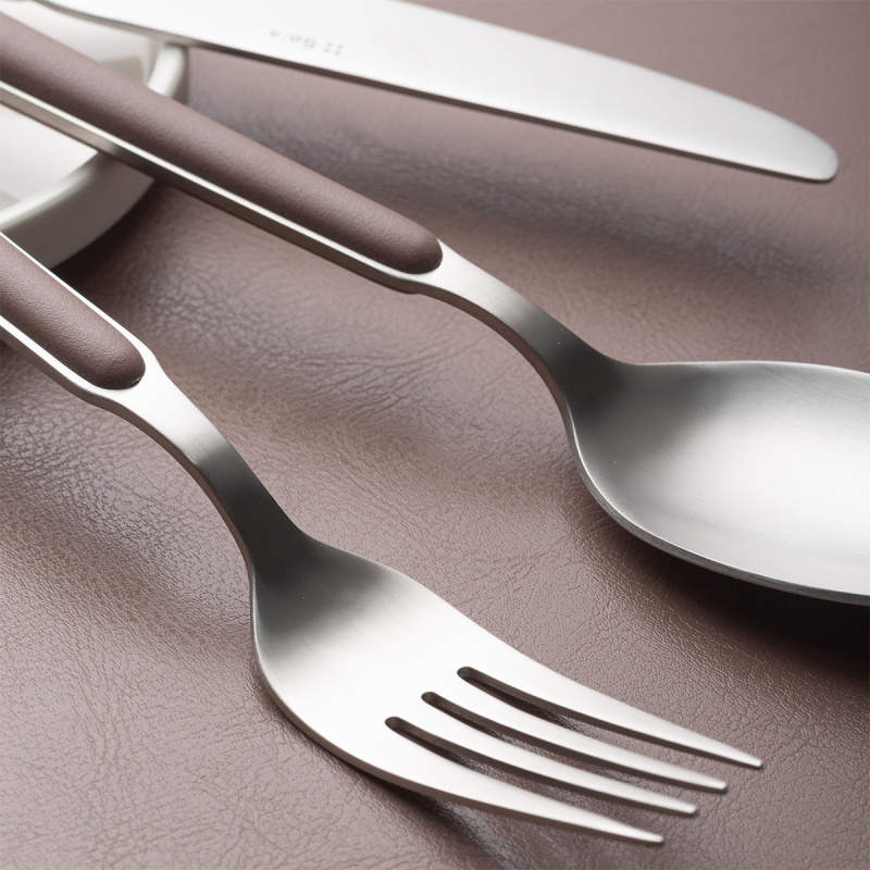 Set posate 16 pezzi - Gallery taupe opaco