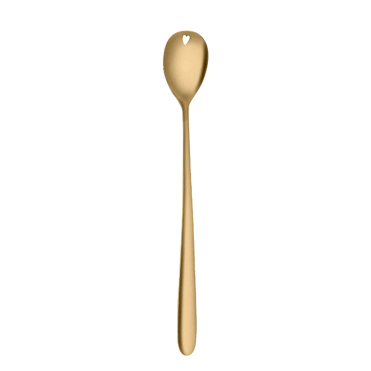 Latte-/Limonadenlöffel mit Herz PVD light gold - Love Cutlery