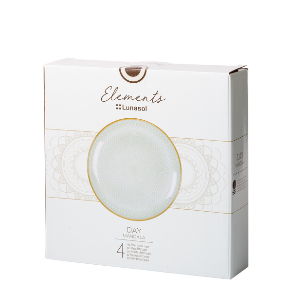 Dinner plate Coupe 27 cm set of 4 - Elements Day Mandala