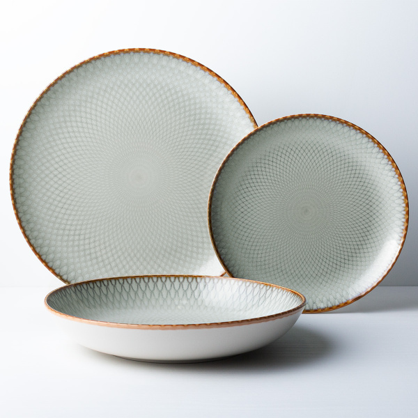 Dinner plate Coupe 27 cm set of 4 - Elements Day Mandala