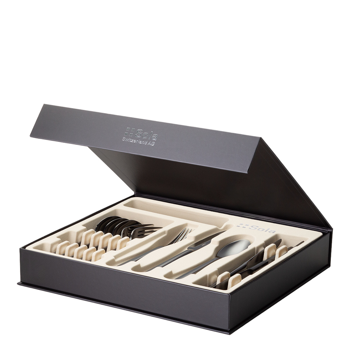 Cutlery set 16 pcs – Samara PVD Champagne black