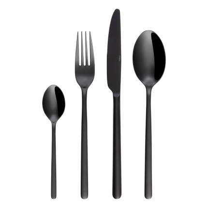 Set di posate 16 pezzi – Samara PVD Champagne nero ludico