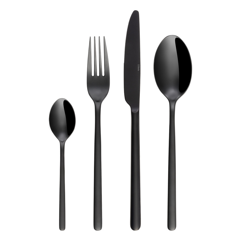 Cutlery set 16 pcs – Samara PVD Champagne black