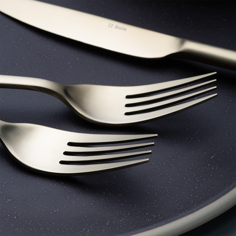 Cutlery set 16 pcs – Samara PVD Champagne satin
