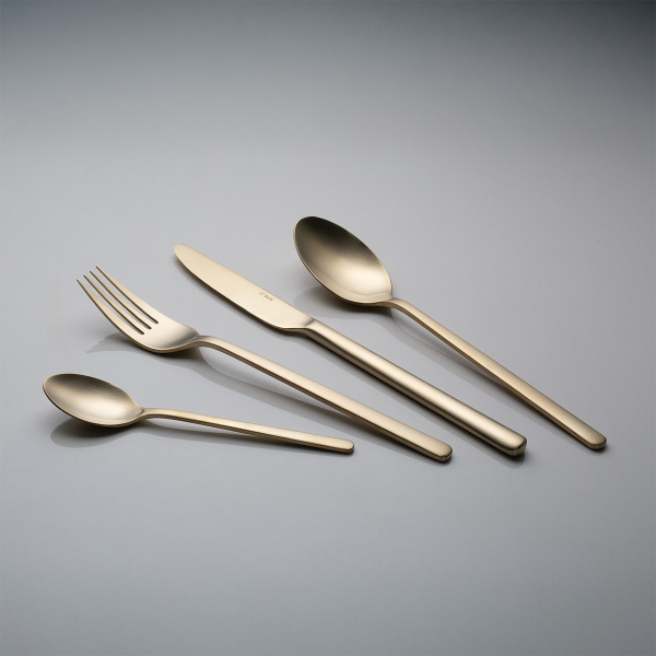 Cutlery set 16 pcs – Samara PVD Champagne satin
