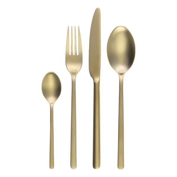 Cutlery set 16 pcs – Samara PVD Champagne satin