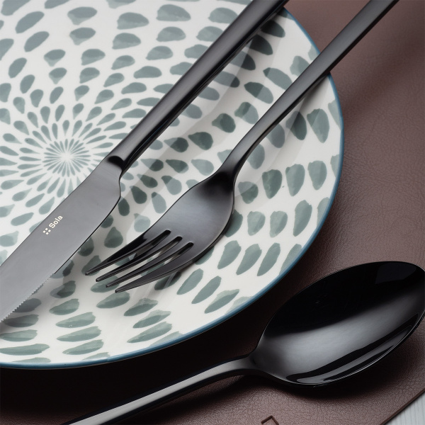 Cutlery set 16 pcs – Samara PVD Champagne black
