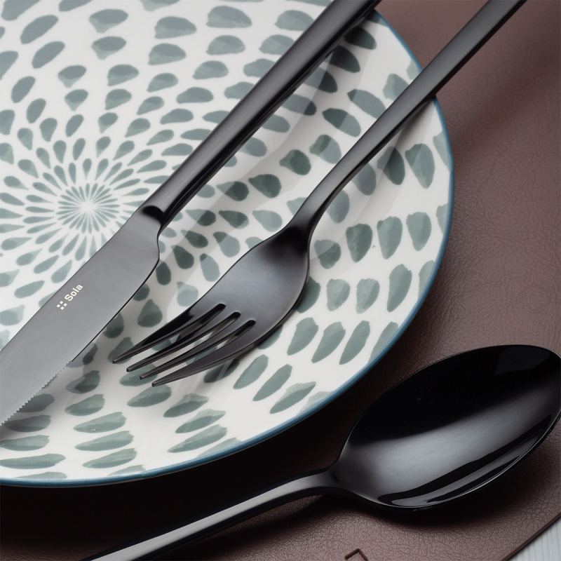 Cutlery set 16 pcs – Samara PVD Champagne black