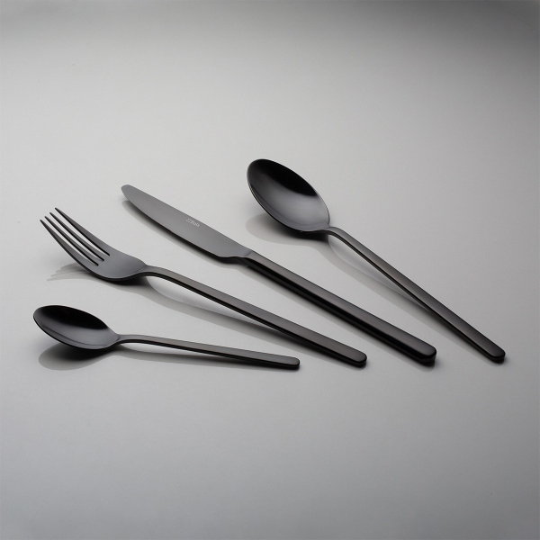 Set di posate 16 pezzi – Samara PVD Champagne nero ludico