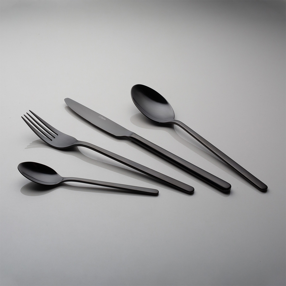 Cutlery set 16 pcs – Samara PVD Champagne black