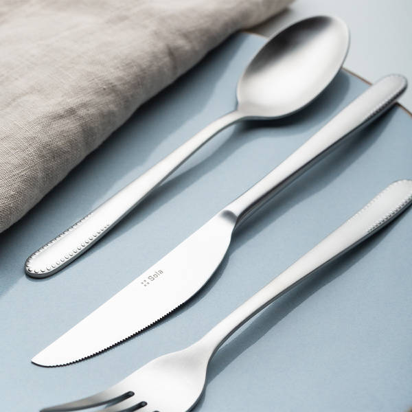 Set posate 24 pezzi Pearl opaco | Sola