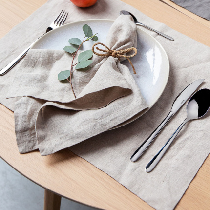 Chalk linen placemat 35 x 50 cm - Gaya Ambiente