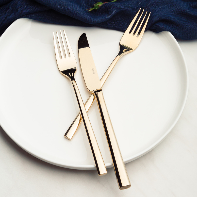 16-Piece Cutlery Set – Living PVD Champagne polished