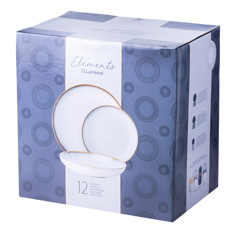 Keramikteller-Set 12-tlg. – Elements Day