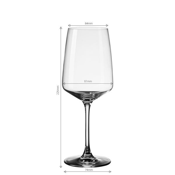 White wine glasses 400 ml set of 4 - Century Glas Lunasol