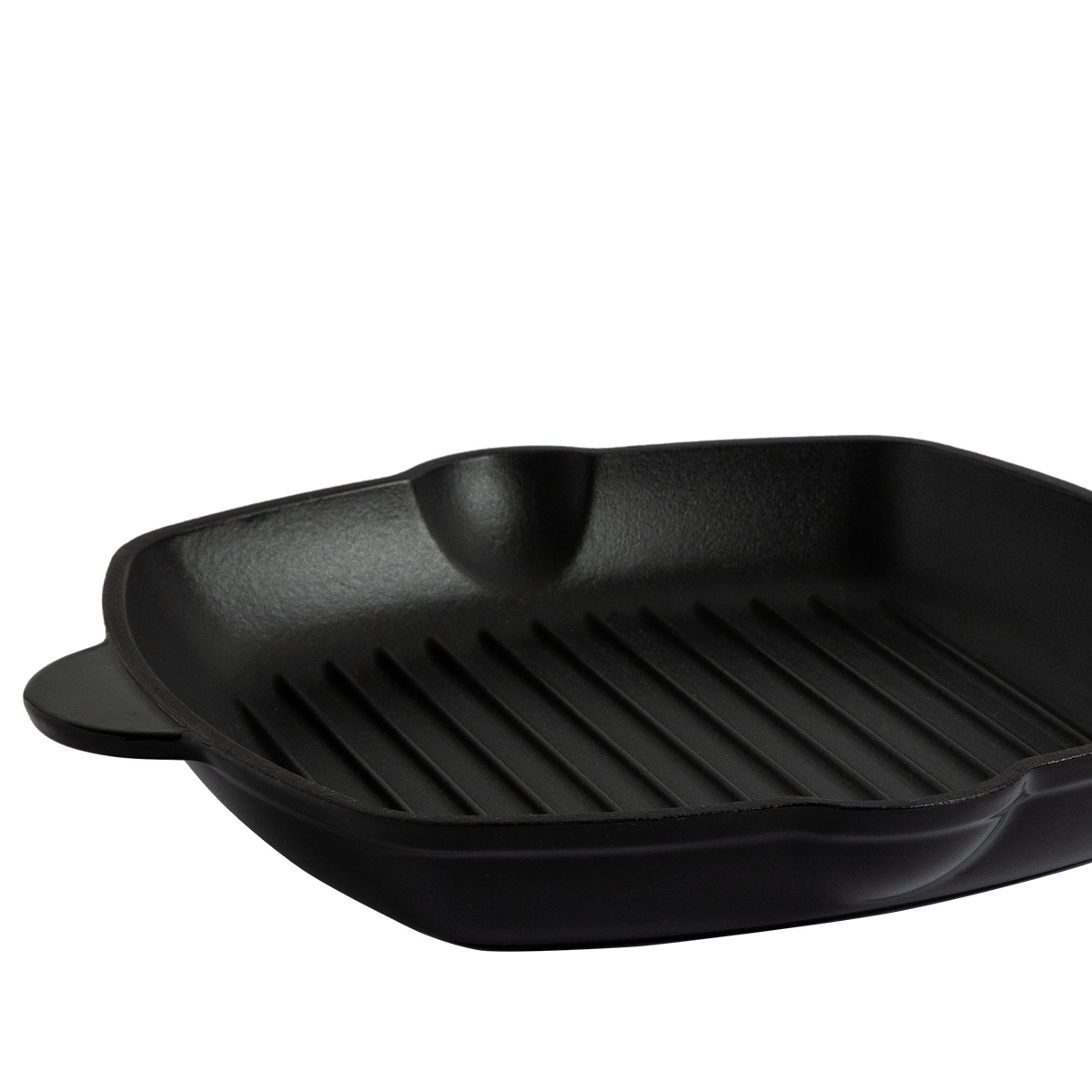 Padella grill in ghisa smaltata nera, 27 x 27 cm - Jupiter Lunasol