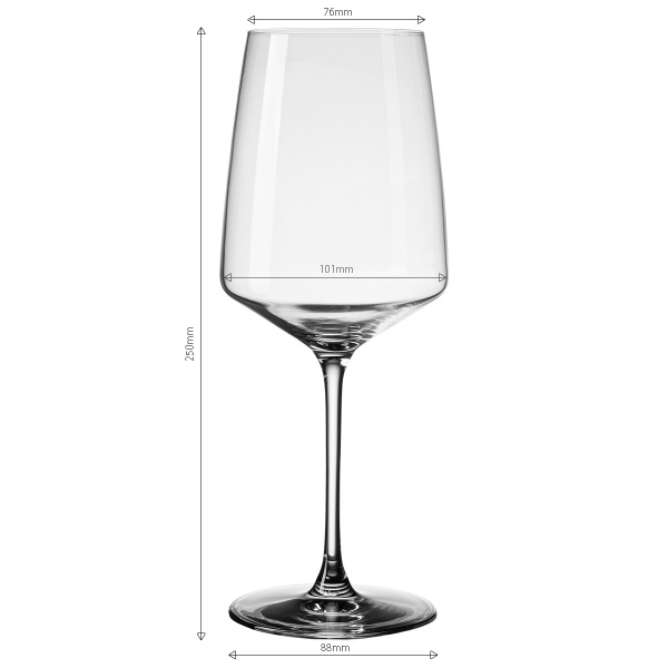 Weingläser 810 ml 4er-Set - 21st Glas Lunasol META Glass