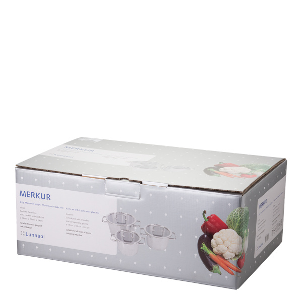 Pot set 6 pcs - Merkur Lunasol