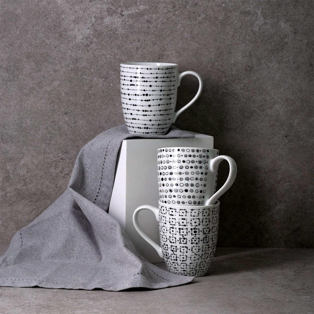 Cup set 3 pcs - Basic Dots