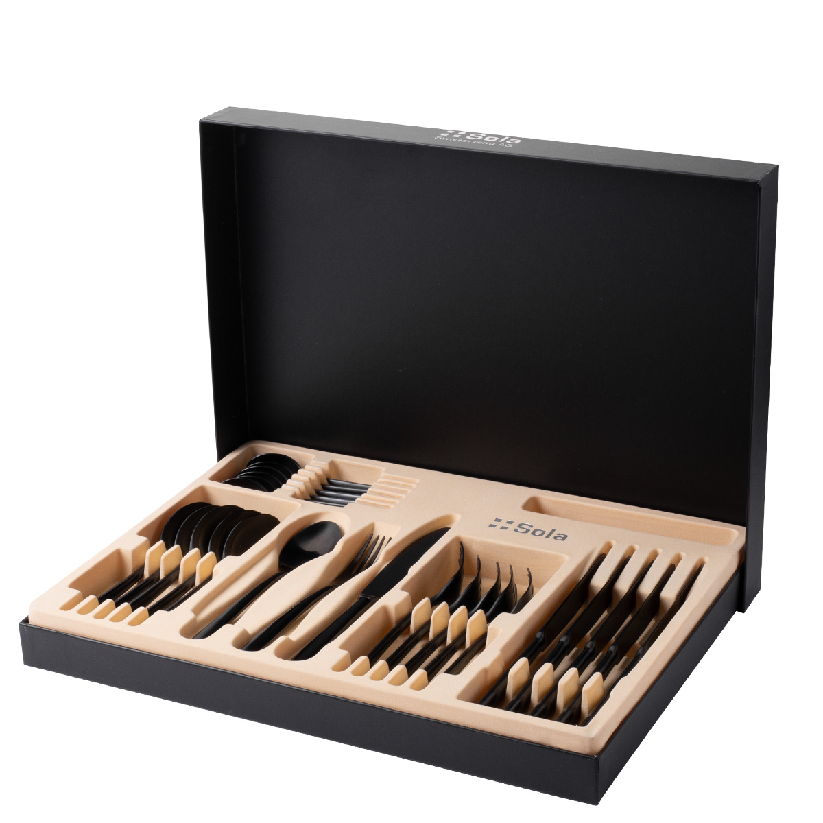 Cutlery Set 24 pcs – Faro Black