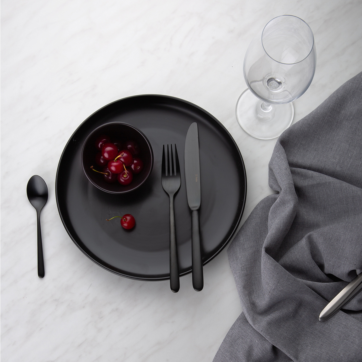 Besteckset 24 tlg. - Faro PVD schwarz ganz matt