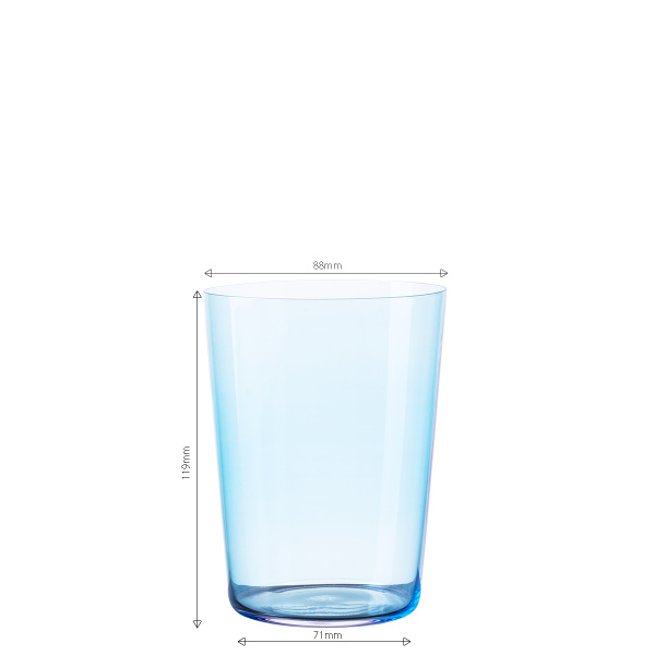 Bicchieri Tumbler blu 515 ml set 6 pz – 21st Century Glas Lunasol META Glass
