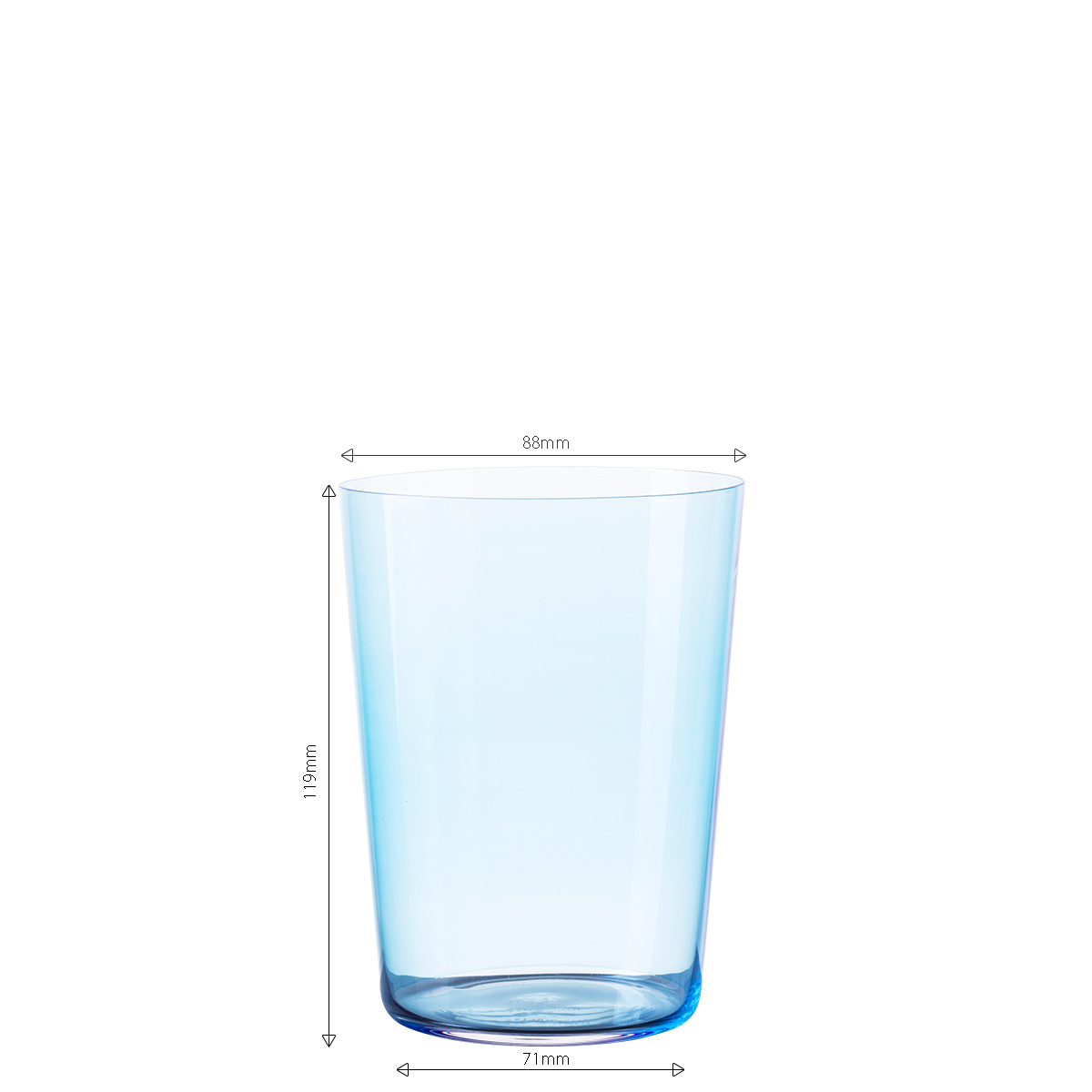 Tumbler glasses blue 515 ml set of 6 – 21st Century Glas Lunasol META Glass