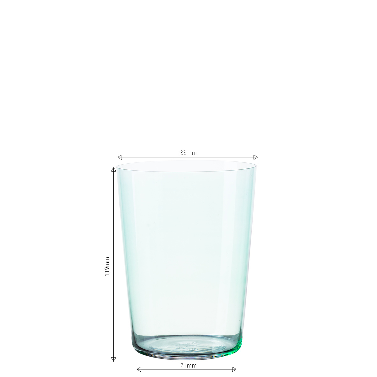 Verres Tumbler verts 515 ml lot de 6 – 21st Century Glas Lunasol META Glass