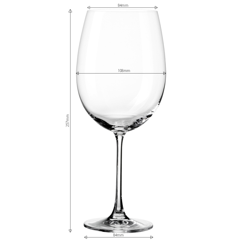 Calici da vino rosso 850 ml set 4 pz - Benu Glas Lunasol META Glas