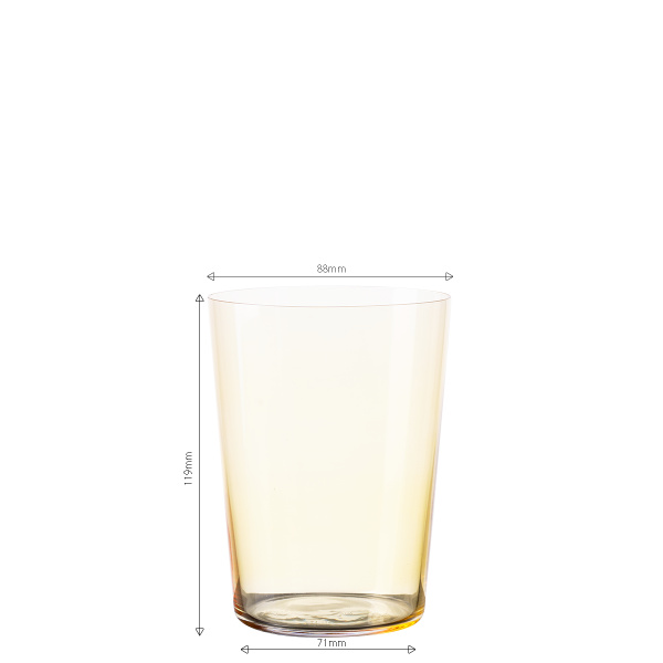 Verres Tumbler jaunes 515 ml set de 6 – 21st Century Glas Lunasol META Glass
