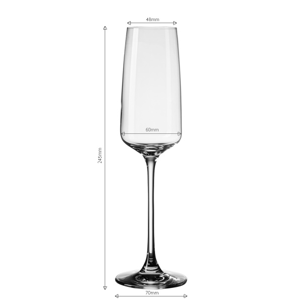 Calici da champagne 250 ml set 4 pz - 21st Glas Lunasol META Glass