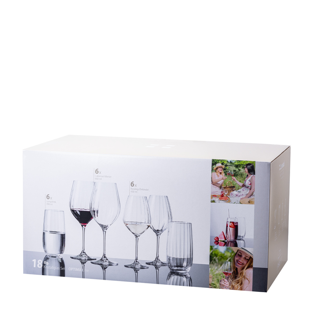 Starter glass set for the home 18 pcs – Optima Line Glas Lunasol