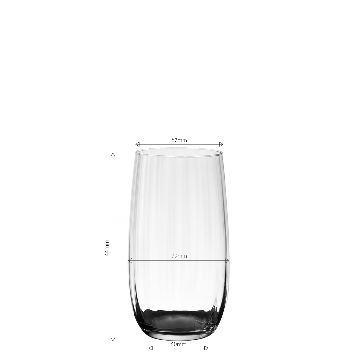 Tumbler glasses 490 ml set of 6 - Optime Line Glas Lunasol