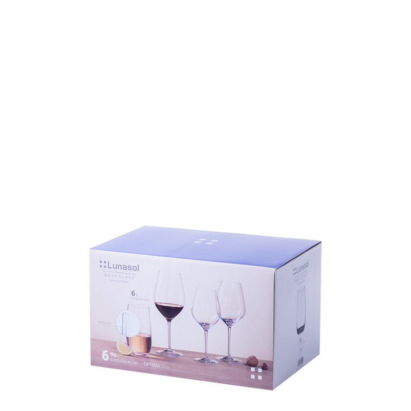 Tumbler glasses 490 ml set of 6 - Optime Line Glas Lunasol