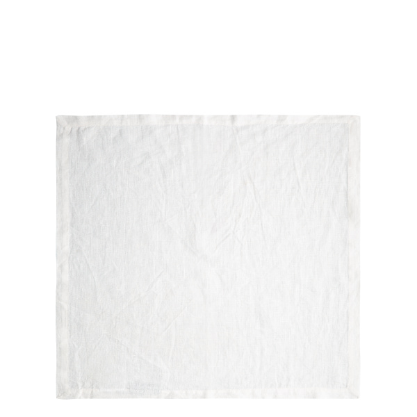 Tovaglioli di lino bianco 50 x 50 cm 2 pz - Gaya Ambiente