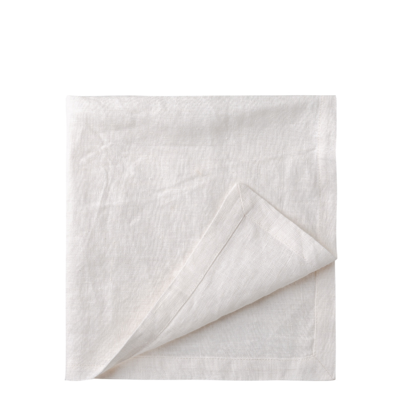 Tovaglioli di lino bianco 50 x 50 cm 2 pz - Gaya Ambiente