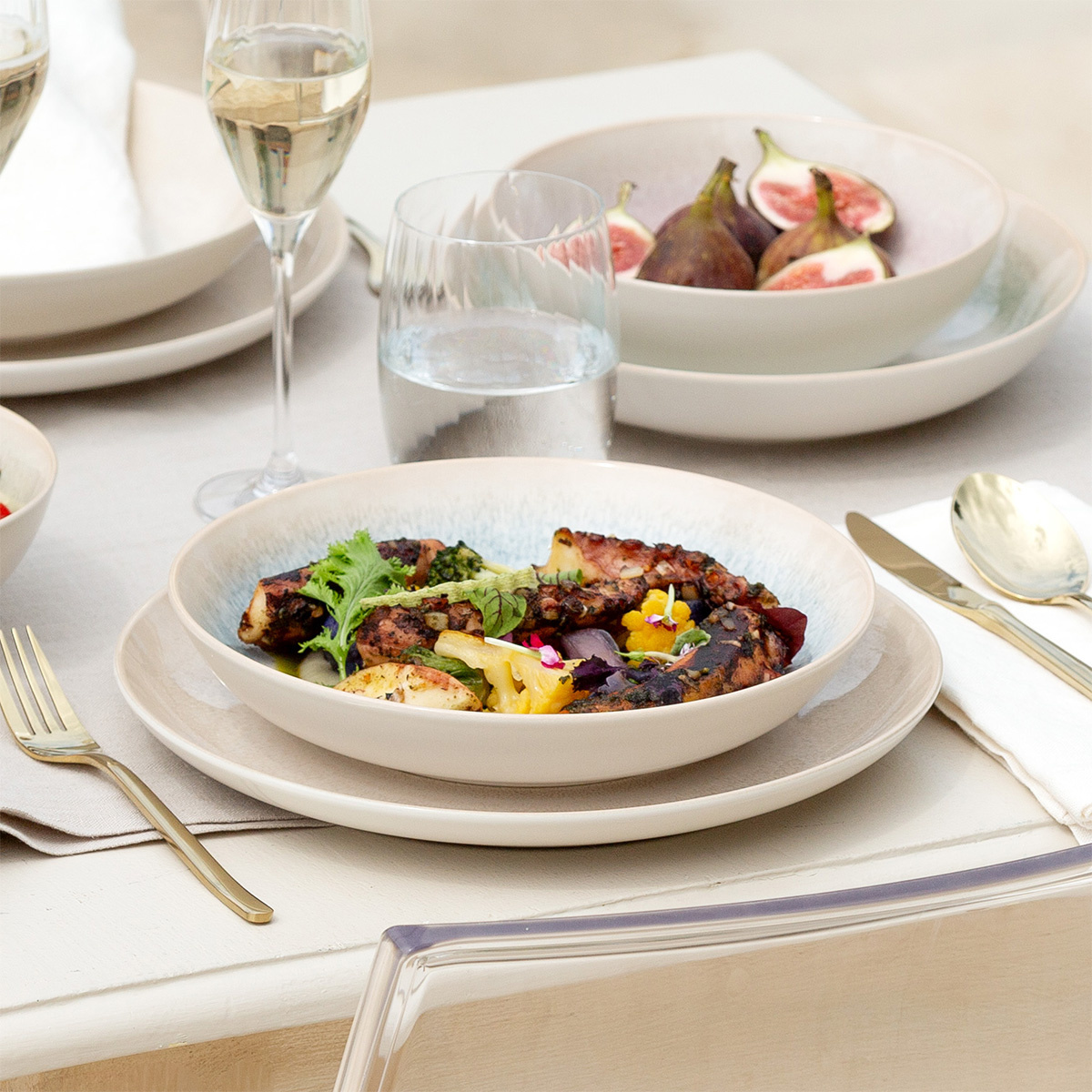 Deep plate set 4 pcs | Vulcano Sand la brise