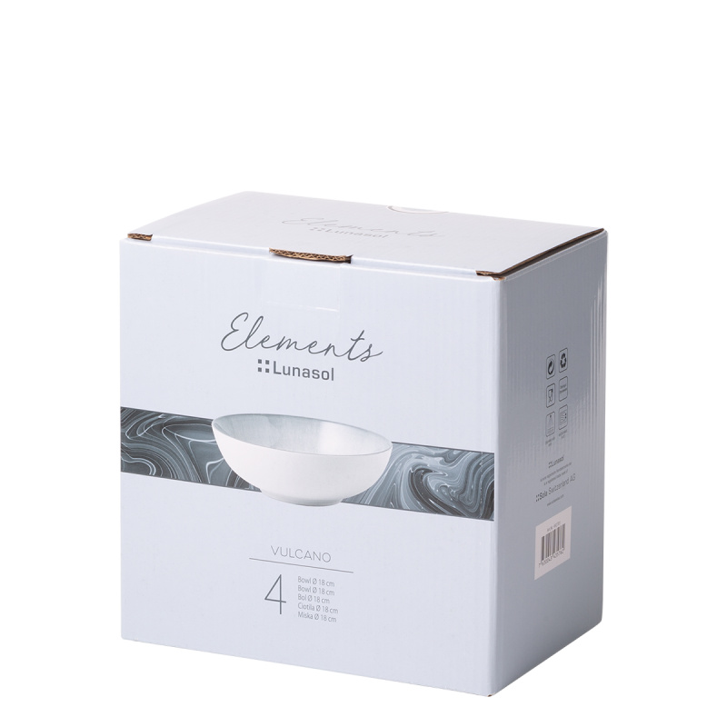 Ciotola 18 cm set 4 pz - Elements Vulcano