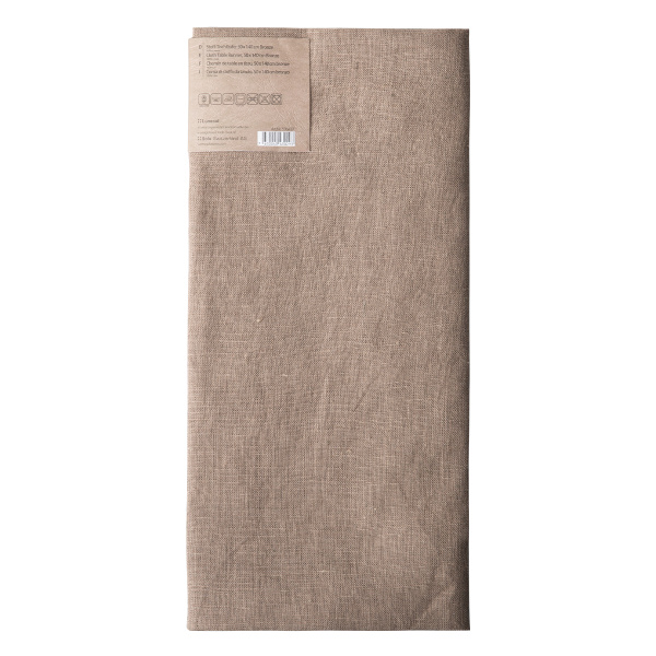 Bronze linen table runner 50 x 140 cm - Gaya Ambiente