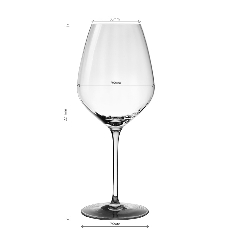 Red wine glasses 570 ml set of 6 - Optima Line Glas Lunasol