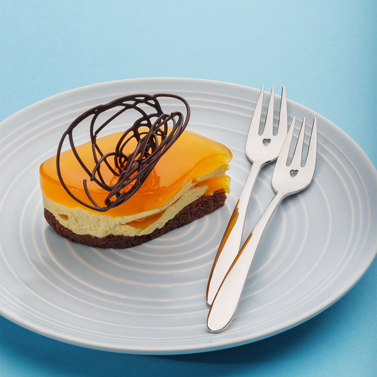 Pastry Forks with Heart 6 pcs | Love Cutlery