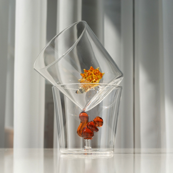 Glass with hedgehog motif | Ichendorf