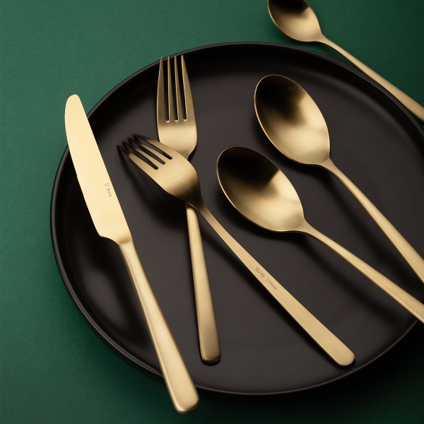16-Piece Cutlery Set – Salamanca PVD Champagne matte