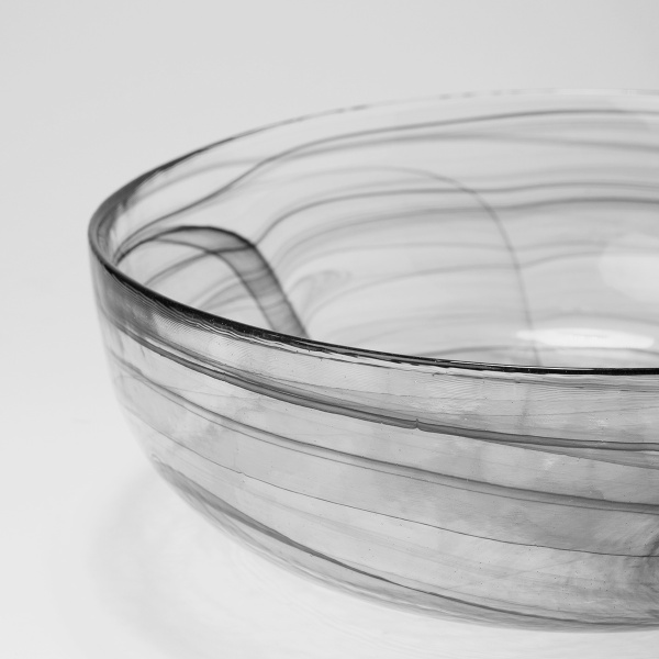 Bowl black 21 cm - Elements Glass