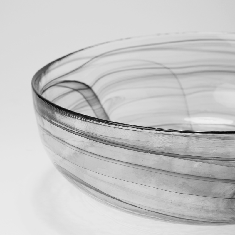 Ciotola nera 21 cm - Elements Glass
