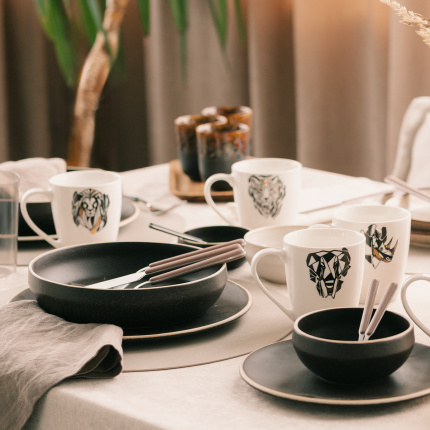 Set di piatti in ceramica 18 pezzi - Gaya Elements Terra North